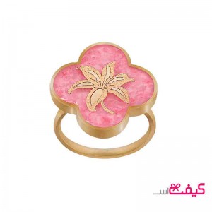 انگشتر ورق طلا طرح بهار