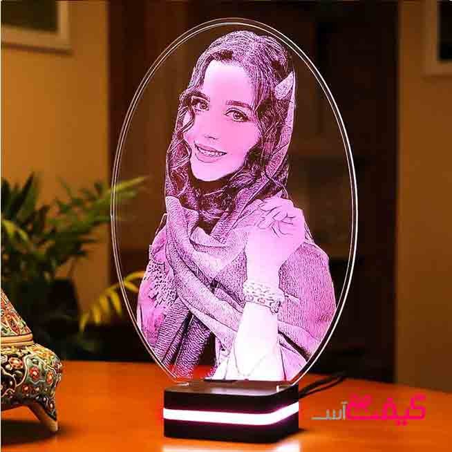 چراغ خواب سه بعدی چهره شما با نور هفت رنگ (بالبینگ)