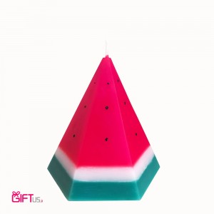 شمع طرح هندوانه  چند ضلعی (کوچک و یزرگ)