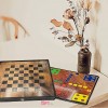  تخته بازی 6 کاره لاکچری مدل زیما (نرد، شطرنج ، دوز، مارو پله ، منچ و چکرز)