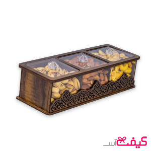 جعبه پذیرایی آجیل مدل 3 خونه