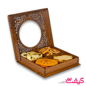 جعبه پذیرایی میوه خشک مدل نگین