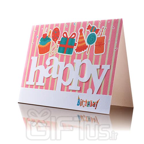 کارت پستال تولدت مبارک طرح Happy04