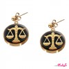 ست زنانه ورق طلا ماه مهر(سنگ عقیق بنفش و اونیکس)