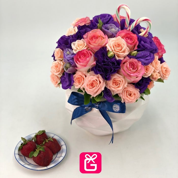 گلدان سرامیکی گل رز